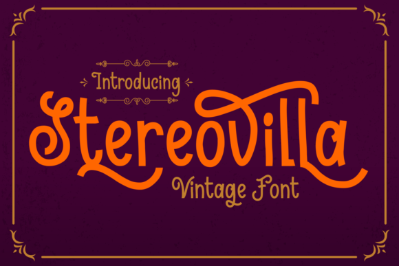 Stereovilla: A Vintage Sans Serif Font with Swashes